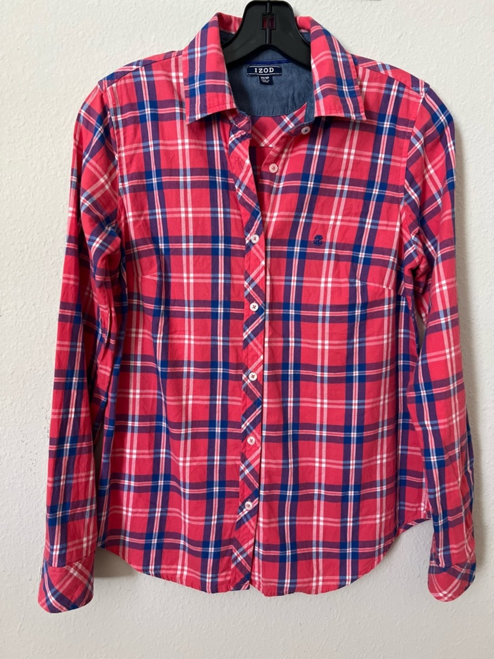 IZOD Women’s Plaid Flannel Shirt Size XS